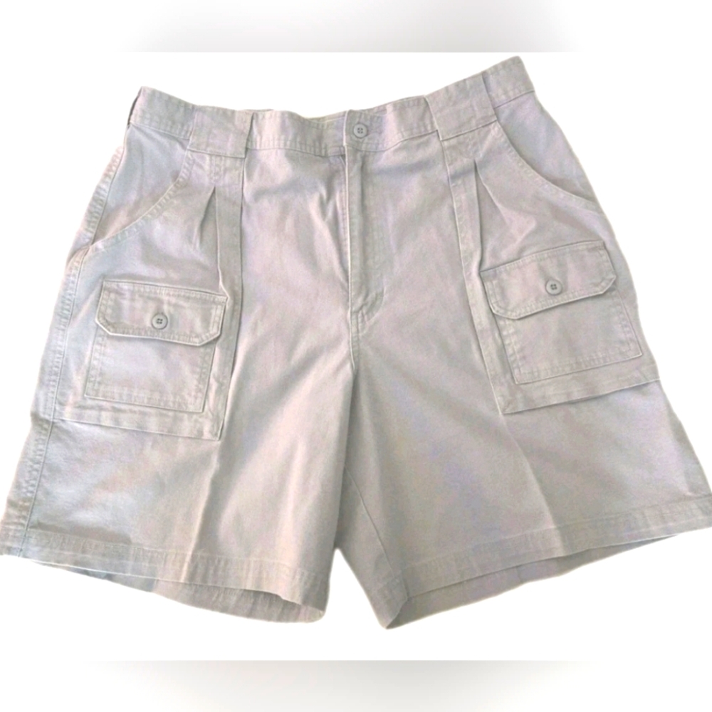 Cabela's 7 Pocket Light Bluegrey Cargo Shorts Size 18 Womens
